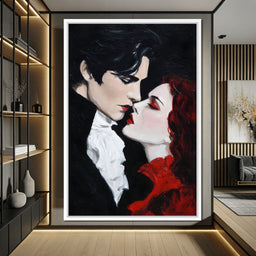 Nocturnal Lovers Vampire Kiss - NicheCanvas