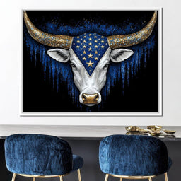 Galactic Constellation Bull - NicheCanvas