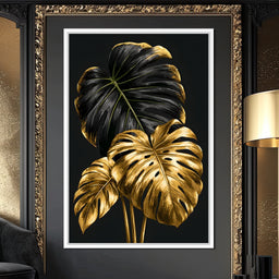 Gilded Foliage Dark Contrast - NicheCanvas