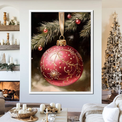 Ruby Ornament Holiday Glow Canvas Print