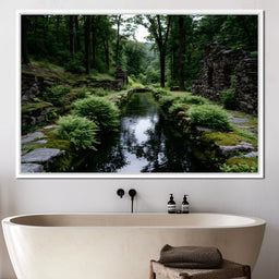 Forest Spring Stone Ruins - NicheCanvas