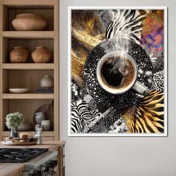 Cosmic Coffee Safari Dream - NicheCanvas
