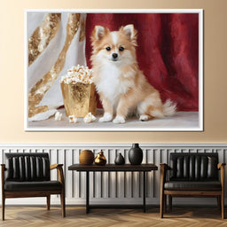 Pomeranian Popcorn Soiree - NicheCanvas