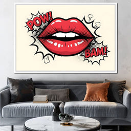 Vivid Lips Pop Explosion - NicheCanvas