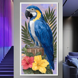 Tropical Parrot Gaze - NicheCanvas
