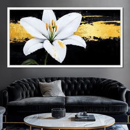 Golden Elegance Lily Blossom - NicheCanvas