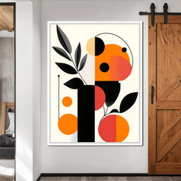 Mid Century Citrus Geometry - NicheCanvas