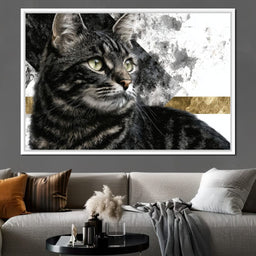 Golden Band Tabby Cat Portrait - NicheCanvas