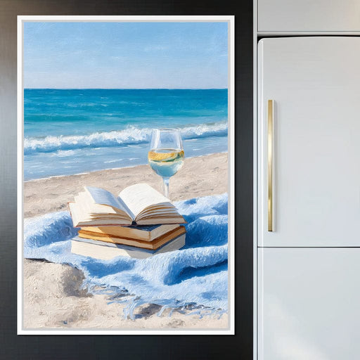 Seaside Pages and Chardonnay Bliss Canvas Print