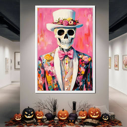 Dapper Skeleton Floral Jubilee - NicheCanvas