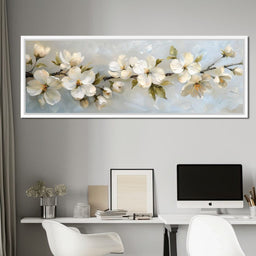 Blossoming Alabaster Flowers - NicheCanvas