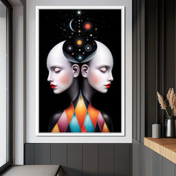 Twins of the Celestial Mind - TooplesArt - NicheCanvas