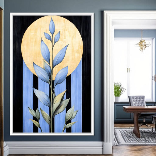 Golden Glow Leaf Reverie Canvas Print