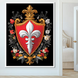 Regal Fleur De Lys Heraldry - NicheCanvas