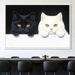 Feline Harmony Contrast - NicheCanvas