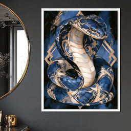 Gilded Scales Of The Midnight Serpent - NicheCanvas