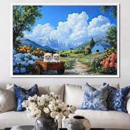 Pomeranian Wagon - NicheCanvas