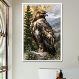 Golden Crest Guardian of the High Ridge - NicheCanvas