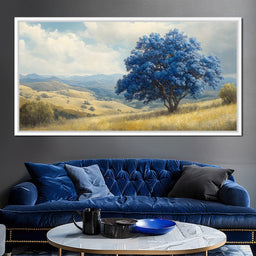Majestic Cerulean Tree Vista - NicheCanvas