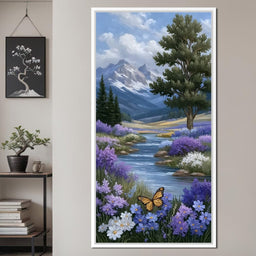 Mountain Meadow Butterfly Serenity - NicheCanvas