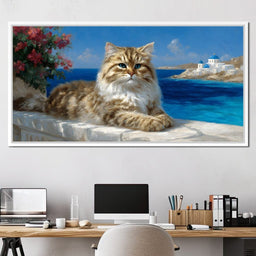 Mediterranean Feline Daydream - NicheCanvas