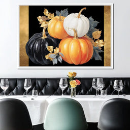 Golden Pumpkin Harvest Harmony - NicheCanvas