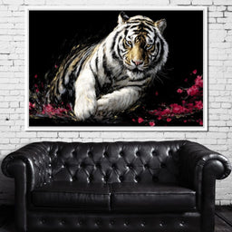 Snow Tiger Petal Shadow - NicheCanvas
