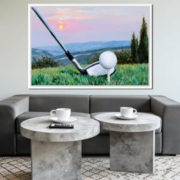 Sunset Swing Over Fields - NicheCanvas