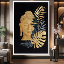 Golden Buddha Botanical Calm - NicheCanvas