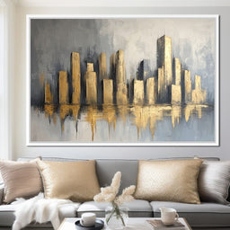 Golden Skyline - NicheCanvas
