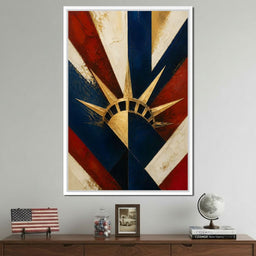 Gilded Freedom Radiating Light - NicheCanvas