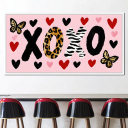 Wild Love XOXO Hearts Safari Style - NicheCanvas
