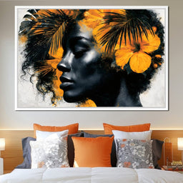 Golden Flora Crowned Spirit - NicheCanvas