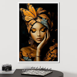 Golden Butterfly Reverie - NicheCanvas