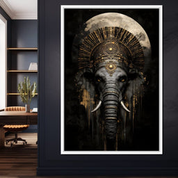 Golden Pharaoh Elephant King - NicheCanvas