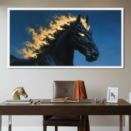 Fiery Night Stallion Spirit - NicheCanvas