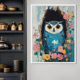 Owl Guardians Floral Haven - NicheCanvas