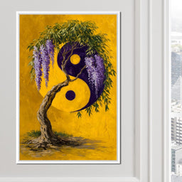 Wisteria Yin Yang Tree Zen - NicheCanvas