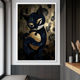 Golden Feline Enchantment - NicheCanvas