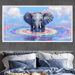 Elephant in Dreamy Waters - NicheCanvas