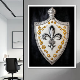 Fleur De Lys Shield Radiance - NicheCanvas