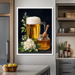 Golden Beer With Honey - NicheCanvas
