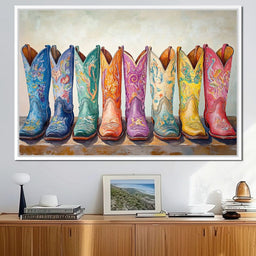Western Boot Parade Harmony - NicheCanvas