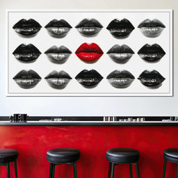 Sensual Lips Bold Defiance - NicheCanvas