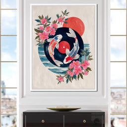 Koi Lotus Vinyl Sundreams - NicheCanvas