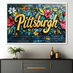 Floral Pittsburgh - NicheCanvas