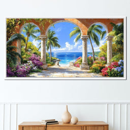 Mediterranean Paradise Vista - NicheCanvas