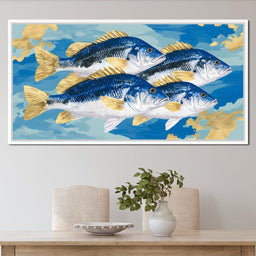 Golden Fins Ocean Quartet - NicheCanvas