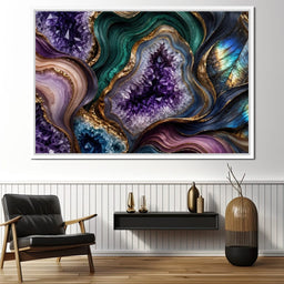 Gemstone Rivers Beneath The Moon - TooplesArt - NicheCanvas