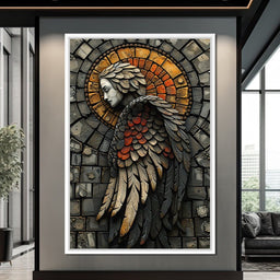 Ethereal Angel Guardian Mosaic - NicheCanvas